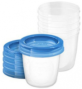 Philips AVENT VIA kisgyermek etetők&eacute;szlet, 20 db &Eacute;telt&aacute;rol&oacute; doboz szett - 20 db via poh&aacute;r (10 db 180 ml-es