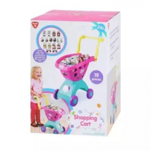 Playgo : Szivecsk&eacute;s bev&aacute;s&aacute;rl&oacute; kocsi k&eacute;szlet - 18 darabos (6080)