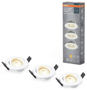 Osram Spot Set Adj Simple Dim 3 x 4.9W 2700K White  LED-es k&uuml;lt&eacute;ri fali l&aacute;mpa 4.90 W Feh&eacute;r (4099854445842)