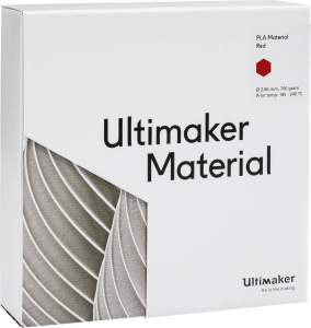 Ultimaker 3D nyomtat&oacute;sz&aacute;l PLA műanyag 2.85 mm 750 g Piros 1 db (PLA - M0751 Red 750 - 211399)