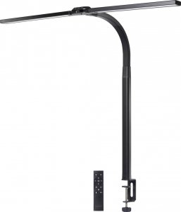 Sygonix LED-es &iacute;r&oacute;asztali l&aacute;mpa cs&iacute;ptethető talppal LED LED 24 W EEK: F (A - G) Fekete (SY-6735644)