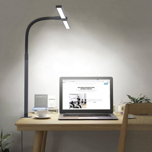 Sygonix LED-es &iacute;r&oacute;asztali l&aacute;mpa cs&iacute;ptethető talppal LED LED 24 W EEK: F (A - G) Fekete (SY-6735644)