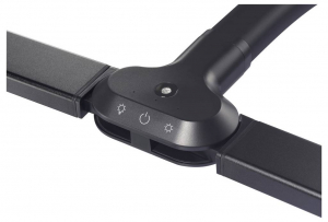 Sygonix LED-es &iacute;r&oacute;asztali l&aacute;mpa cs&iacute;ptethető talppal LED LED 24 W EEK: F (A - G) Fekete (SY-6735644)