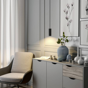 Deko Light Can 150, 1x 7,5 W GU10, Schwarz  F&uuml;ggől&aacute;mpa GU10 7.5 W Fekete (342255)