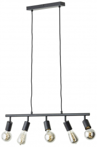 Brilliant Tiffany  F&uuml;ggől&aacute;mpa E27 28 W Fekete (matt) (99684/06)