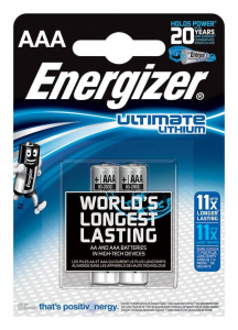 Energizer Ultimate Lithium AAA L92 ceruzaelem (2db/csomag)  (7638900262629)