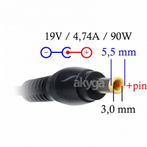 Akyga Notebook Adapter 90W Samsung (AK-ND-27)