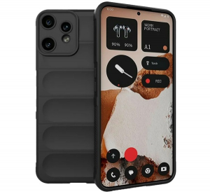 Szilikon telefonv&eacute;dő (&uuml;t&eacute;s&aacute;ll&oacute;s&aacute;g, kamerav&eacute;dő, 3D) FEKETE Nothing CMF Phone 2 Pro "Gigapack csomagol&aacute;s" (GP-176269)