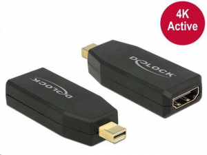 Delock 65581 mini Displayport 1.2 apa > HDMI anya 4K aktív, fekete