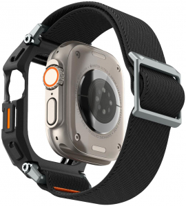 Spigen Lite Fit Pro Matte Black Apple Watch Ultra 2/1 49mm okos&oacute;ra tok watch ultra 2 &eacute;s watch ultra modellhez - kijelző m&eacute;rete 49 mm (ACS07104)