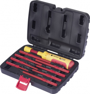 TOOLCRAFT 0.5-3 Nm Forgat&oacute;nyomat&eacute;kos csavarh&uacute;z&oacute; k&eacute;szlet 9 r&eacute;szes VDE, Villanyszerelő (TO-9991038)