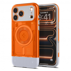 Spigen Classic C1 MagFit Apple iPhone 17 Pro tok, MagSafe, Tangerine, narancs (ACS10360)