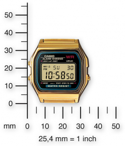 Casio A 159G-1 kar&oacute;ra - quartz &oacute;raszerkezet