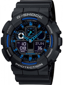 Casio G-SHOCK GA 100-1A2 f&eacute;rfi kar&oacute;ra - kombin&aacute;lt