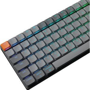 Keychron K17 Max Bluetooth / vezet&eacute;k n&eacute;lk&uuml;li magyar Gateron low-profile Red mechanikus billentyűzet fekete (K17M-H1Z-HU)