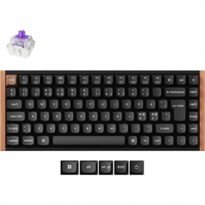 Keychron K2 HE Bluetooth / vezet&eacute;k n&eacute;lk&uuml;li magyar gaming Gateron double-rail magnetic mechanikus billentyűzet fekete-r&oacute;z (K2H-F1Z-HU_90)