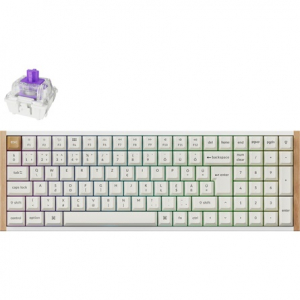 Keychron K4 HE Bluetooth / vezeték nélküli magyar gaming Gateron double-rail magnetic nebula mechanikus billentyűzet feh (K4H-Q1P-HU)