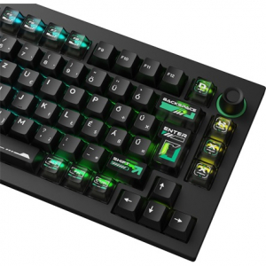 Keychron Lemokey L5 HE USB magyar gaming Lemokey Lime Magnetic mechanikus billentyűzet fekete (L5W-W1P-HU)