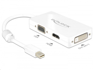 DeLock 62630 mini DisplayPort apa -> VGA / HDMI / DVI adapter fehér