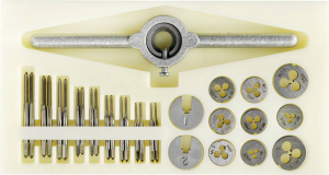 TOOLCRAFT Egyv&aacute;g&aacute;sos menetf&uacute;r&oacute; k&eacute;szlet 30 r&eacute;szes HSS M1, M1.1, M1.2, M1.4, M1.6, M1.8, M2, M2,2, M2.5 (TO-7106694)