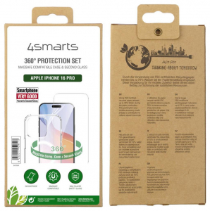 4Smarts 360&deg; Premium Protection Set H&aacute;tlap Apple iPhone 16 Pro &Aacute;tl&aacute;tsz&oacute; Indukt&iacute;v t&ouml;lt&eacute;s (541194)