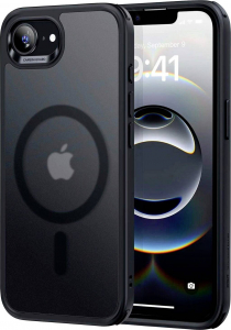 ESR Classic Hybrid HaloLock H&aacute;tlap Apple iPhone 16e Fekete Indukt&iacute;v t&ouml;lt&eacute;s, MagSafe kompatibilis, &Uuml;t&eacute;s&aacute;ll&oacute; (1A84200302)