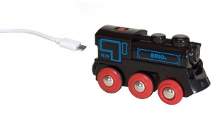 Brio World 33599 &Uacute;jrat&ouml;lthető mozdony USB k&aacute;bellel