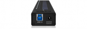 RaidSonic ICY BOX USB3.0 HUB 10 port fekete (IB-AC6110)