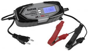 Eufab Intelligentes Batterieladeger&auml;t 6/12V 4A, auch f&uuml;r Lithiumbatterien  Aut&oacute;s t&ouml;ltők&eacute;sz&uuml;l&eacute;k, Automatikus t&ouml;ltő 12 V, 6 V 2 A 4 A (16647)