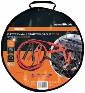 Osram BATTERYstart STARTER CABLE 250A Ind&iacute;t&aacute;sseg&iacute;tő k&aacute;bel 25 mm2 Alum&iacute;nium (r&eacute;z bevonattal) 3.5 m Műanyag fog&oacute;val (OSC250A)
