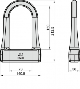 Basi ZR 315 P&aacute;ntos lakat Fekete Kulcsos z&aacute;r (6990-0315)