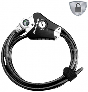 MasterLock 8428EURDPRO K&aacute;bel lakat Fekete Kulcsos z&aacute;r (35351)