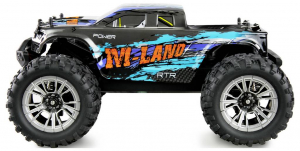 Amewi M-Land K&eacute;k Brushed 1:16 RC kezdő modellaut&oacute; Elektro Monstertruck 4WD RtR 2,4 GHz (22623)