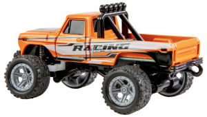 Amewi Narancs Brushed 1:64 RC modellaut&oacute; Elektro Monstertruck 2WD RtR 2,4 GHz F&eacute;nyeffekttel, Akkuval &eacute;s t&ouml;ltők&aacute;bellel (22705)