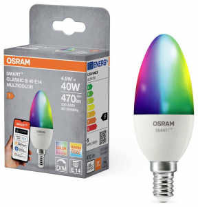 Osram Smart+ Vezet&eacute;k n&eacute;lk&uuml;li LED-es l&aacute;mpa E27 14 W EEK: F (A - G) RGBW (4099854462177)