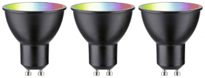 Paulmann Home LED-es f&eacute;nyforr&aacute;s GU10 EEK: F (A - G) 4.8 W RGBW Fekete (matt) (29153)