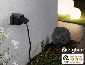 Paulmann Zigbee Smart Plug  Home K&ouml;ztes dugalj Fekete (4064161334592)