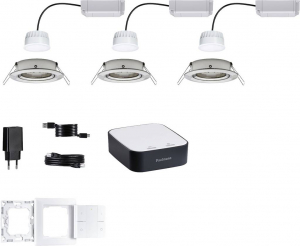 Paulmann smik Gateway + EBL Nova RGBW  Home Smart Home rendszer 15.6 W Melegfeh&eacute;rtől nappalif&eacute;ny feh&eacute;rig, RGBW Vas (matt) (5181)