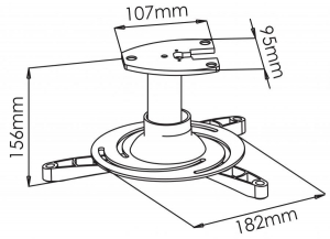 Sbox mennyezeti projektor tartó konzol (PM-101)