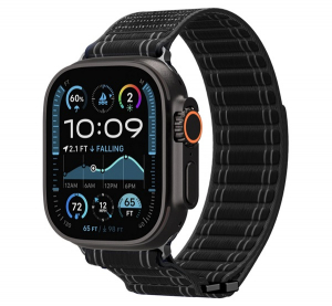 Spigen WBF0 p&oacute;tsz&iacute;j (egyedi m&eacute;ret, nagy, nylon, t&eacute;pőz&aacute;ras, &aacute;ll&iacute;that&oacute;) FEKETE Apple Watch Series 5 44mm / Watch Series 4 44mm / Watch Series 3 42mm (AM