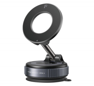 JOYROOM aut&oacute;s tart&oacute; (műszerfalra, tapad&oacute;korongos, m&aacute;gneses, 360&deg;, 4-7" m&eacute;ret) S&Ouml;T&Eacute;TSZ&Uuml;RKE (JR-ZS501)