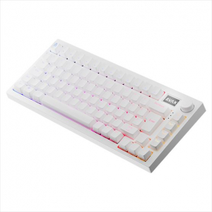 AVAX GM02 PRO Feh&eacute;r 75% Gasket RGB tri-mode mechanikus billentyűzet Gateron piros switch, magyar kioszt&aacute;s (AVAX GM02R PRO WHITE)