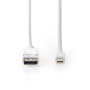 Nedis DisplayPort 1.4 - mini Display port k&aacute;bel 2m feh&eacute;r (CCGB37404WT20)