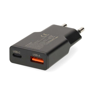 Nedis USB-A / USB-C 30W h&aacute;lozati adapter 30W (WCHA30BK)
