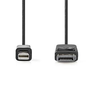 Nedis mini Displayport 1.2 - DisplayPort k&aacute;bel 2m fekete (CCGL37400BK20)