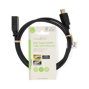 Nedis ultra HD HDMI hosszabb&iacute;t&oacute; k&aacute;bel 1m (CVGL34096BK10)