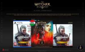 Sony The Witcher 3 Wild Hunt Complete Edition PS5 j&aacute;t&eacute;k + 10. &eacute;vfordul&oacute;s Steelbook
