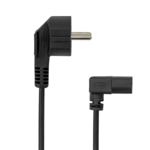 SBOX C-13 PC (90&deg;-ban hajl&iacute;tott) - SCHUKO POWER t&aacute;pk&aacute;bel 2m fekete (POWER-KUTNI/R)