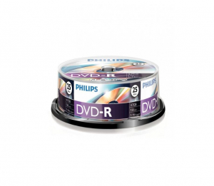 Philips DVD-R 4.7GB 16X DVD lemez hengeres 25db/cs