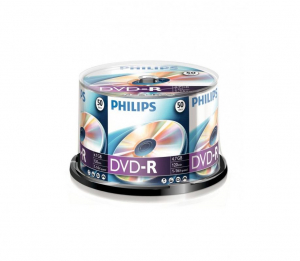 Philips DVD-R 4.7GB 16X DVD lemez hengeres 50db/cs